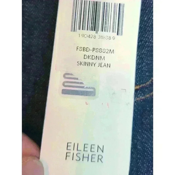 Eileen Fisher Organic Cotton Stretch Denim Skinny Jean Size 0 NWT - Picture 5 of 7